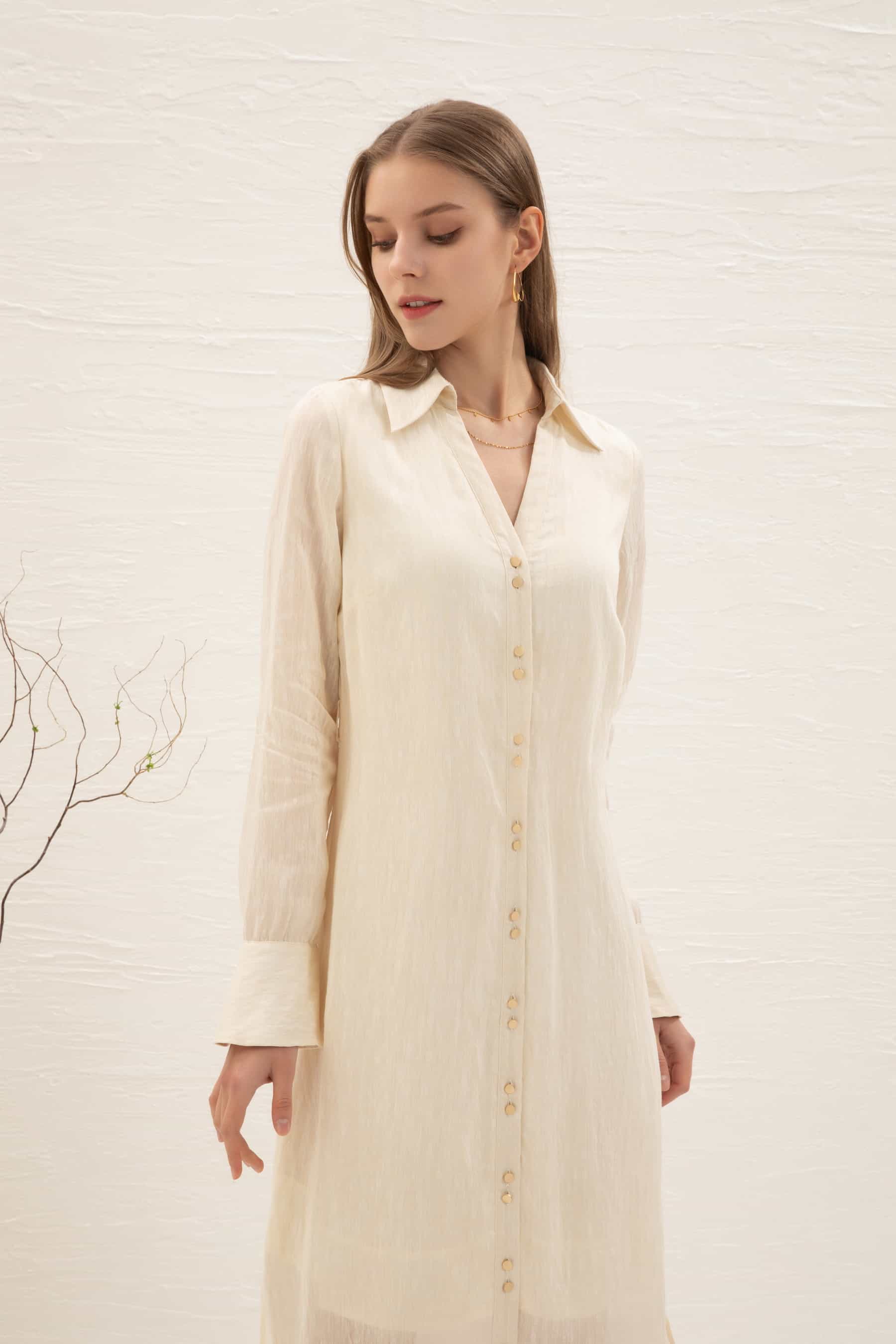 GDS Scarlette Belted Dress | Cream DRESSES autumn-winter BRUNCH Catch CREAM DRESSES GDS HOLIDAY L M RACES S SALE XL XS