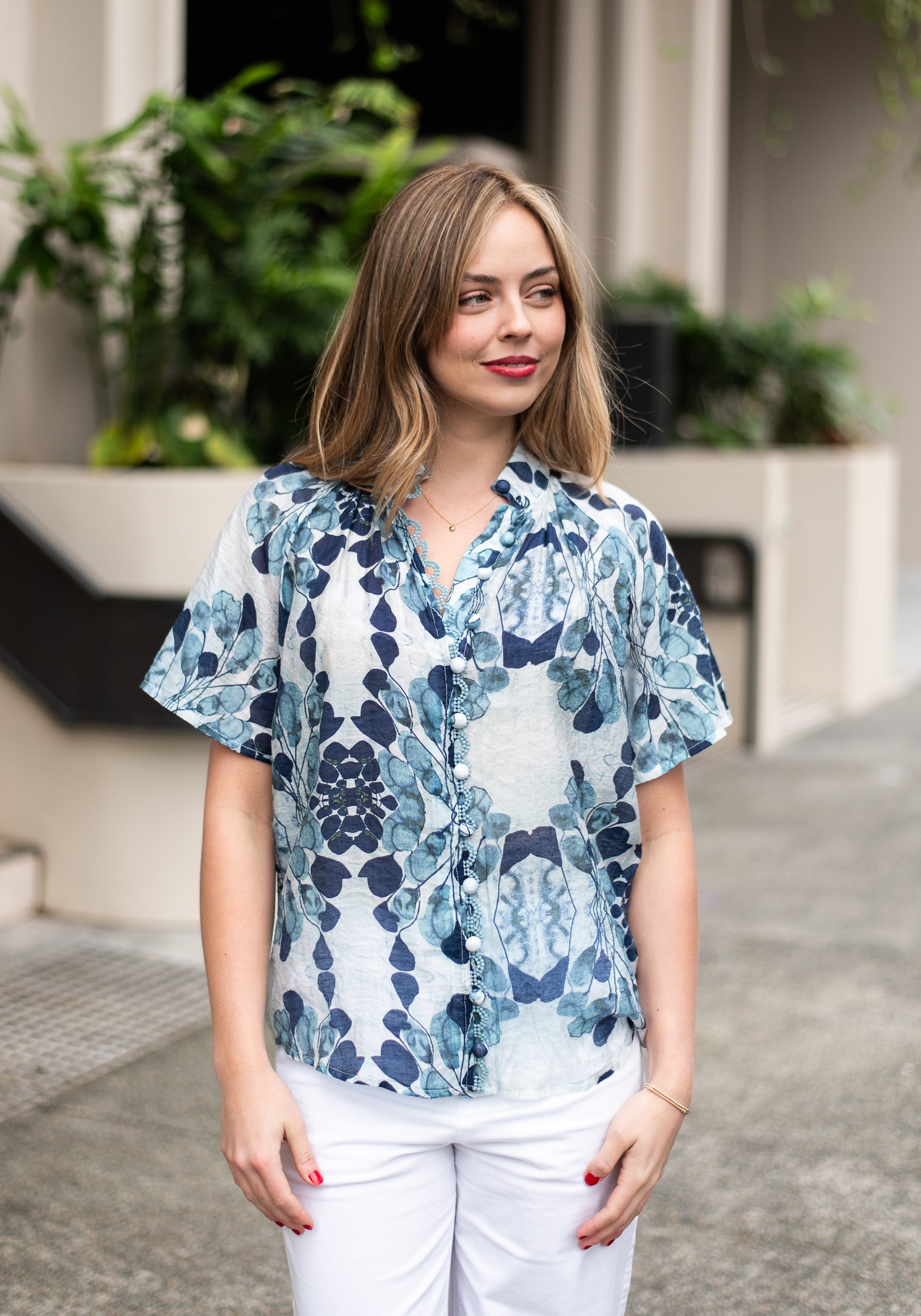 Isabella Blouse | Navy