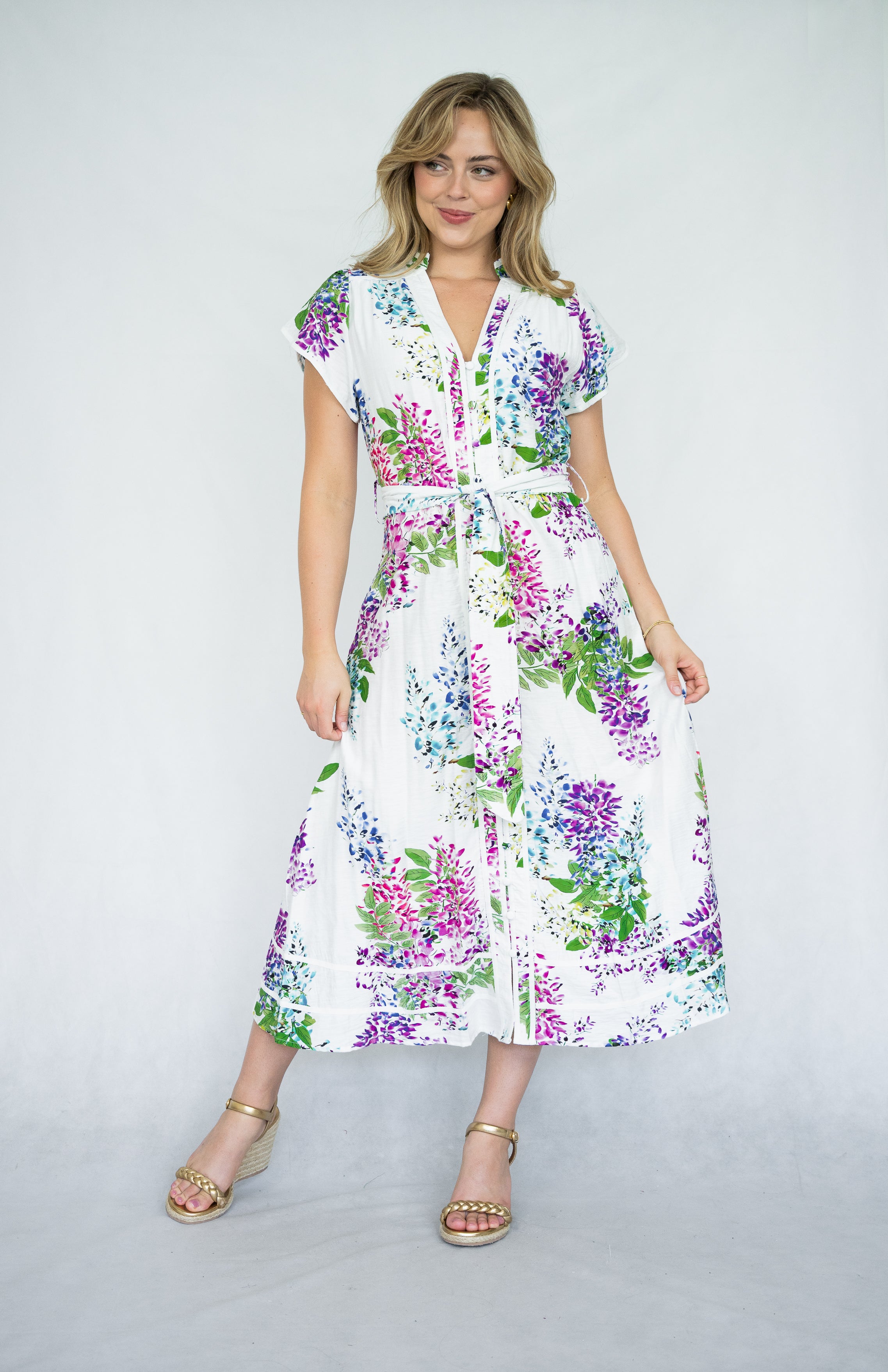 Elsa Dress | White Floral