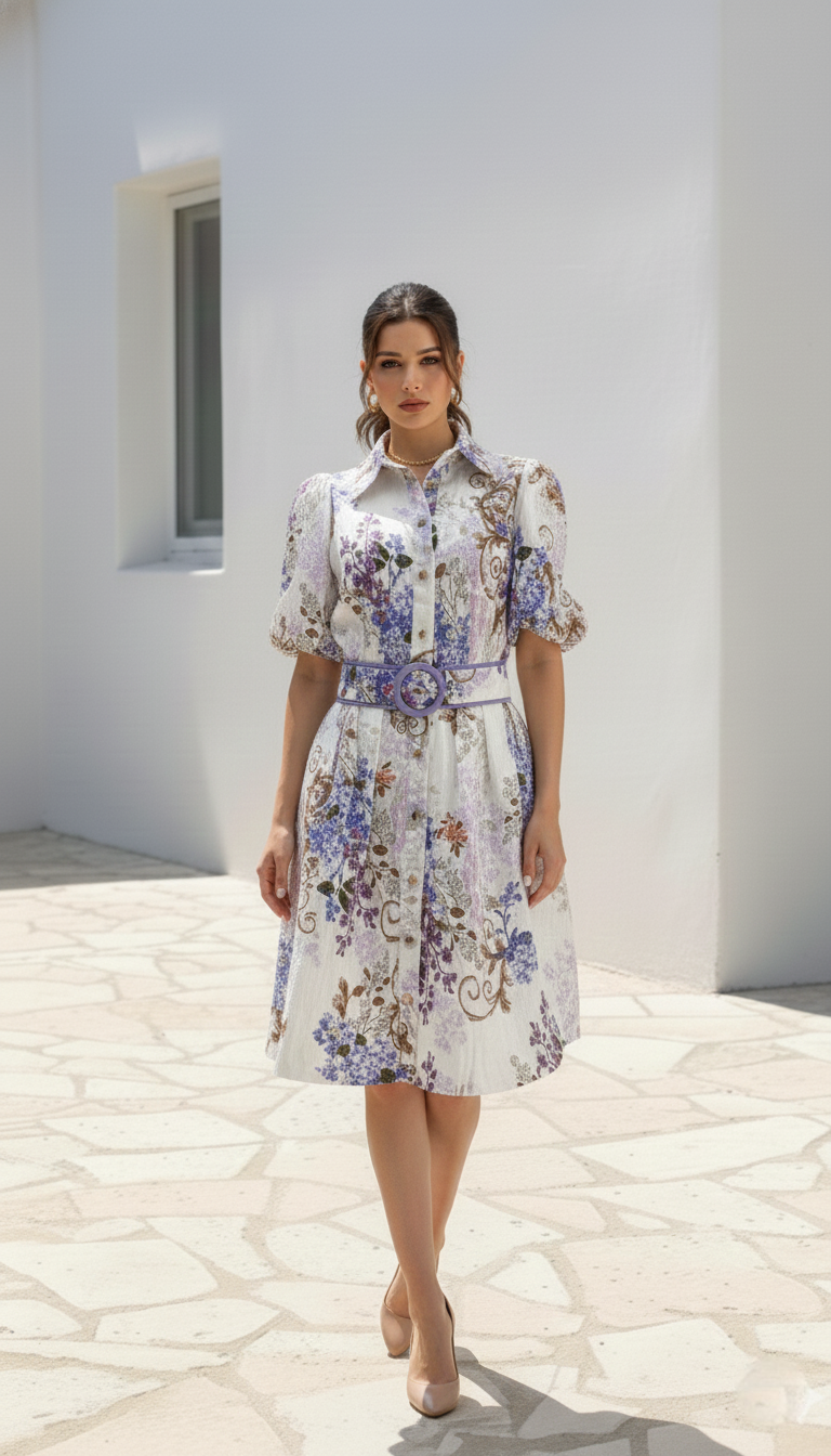 Avalee Short Dress | White Floral