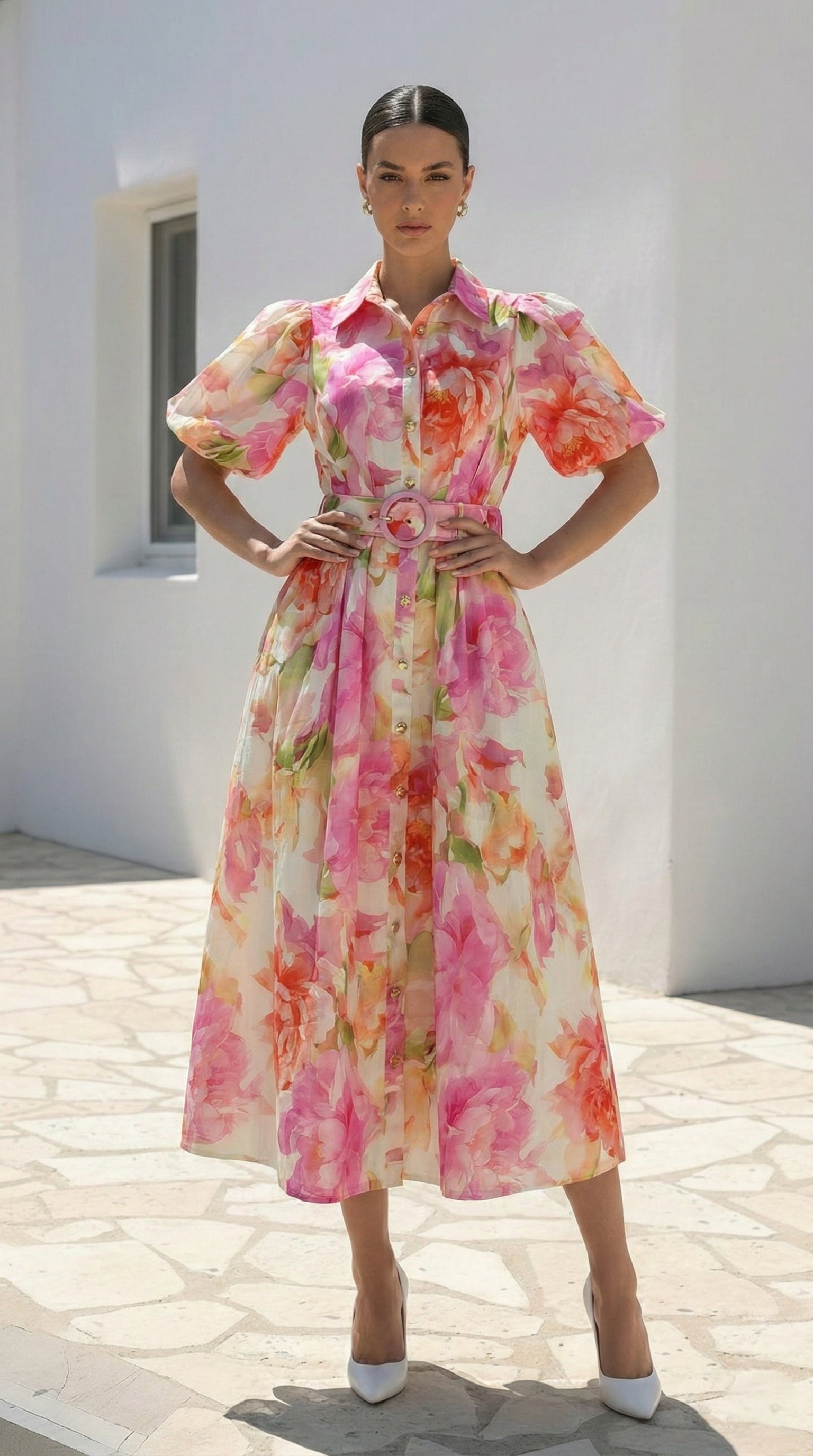 Charlotte Dress | Pink Floral