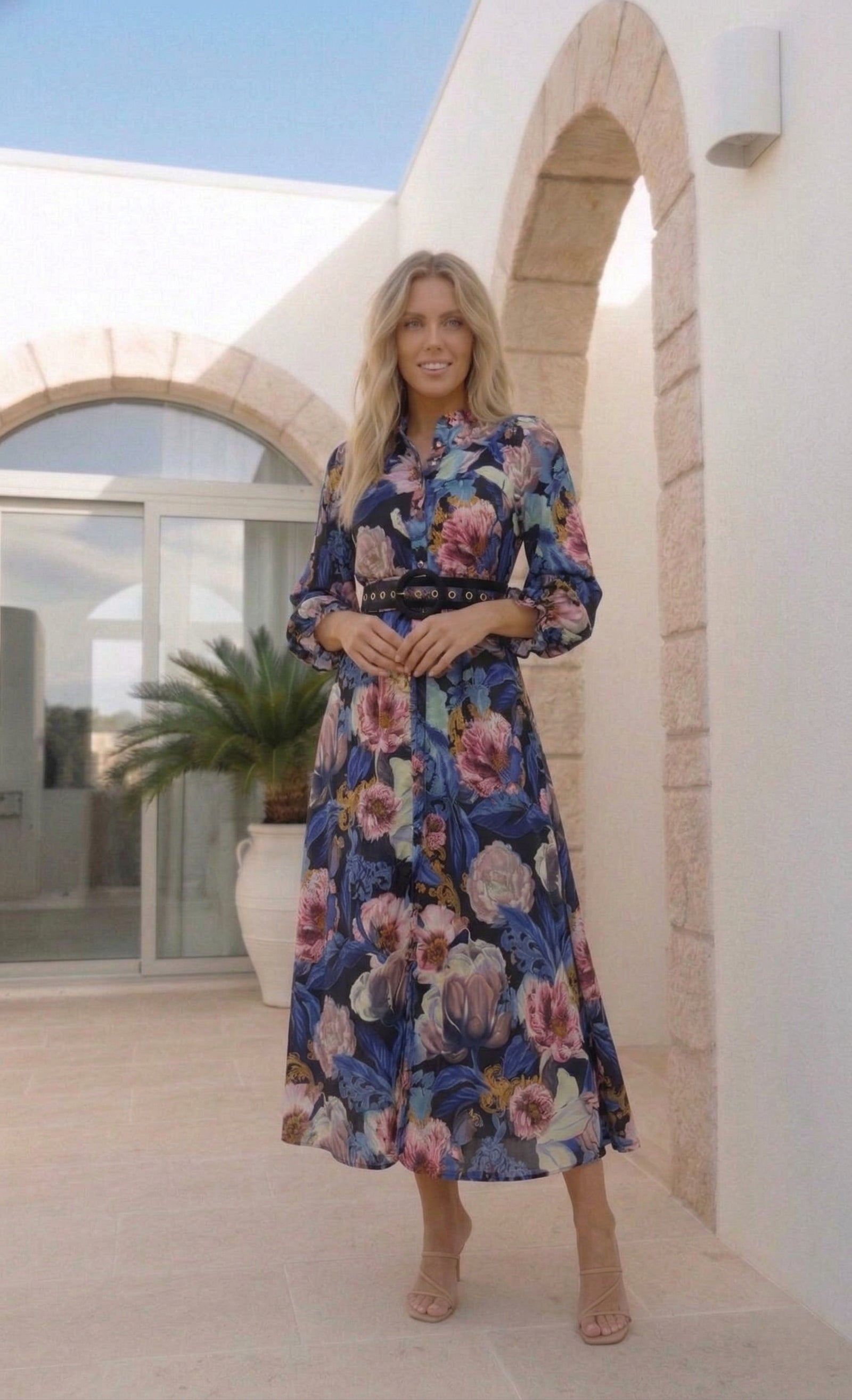 Simone Linen Dress | Rose