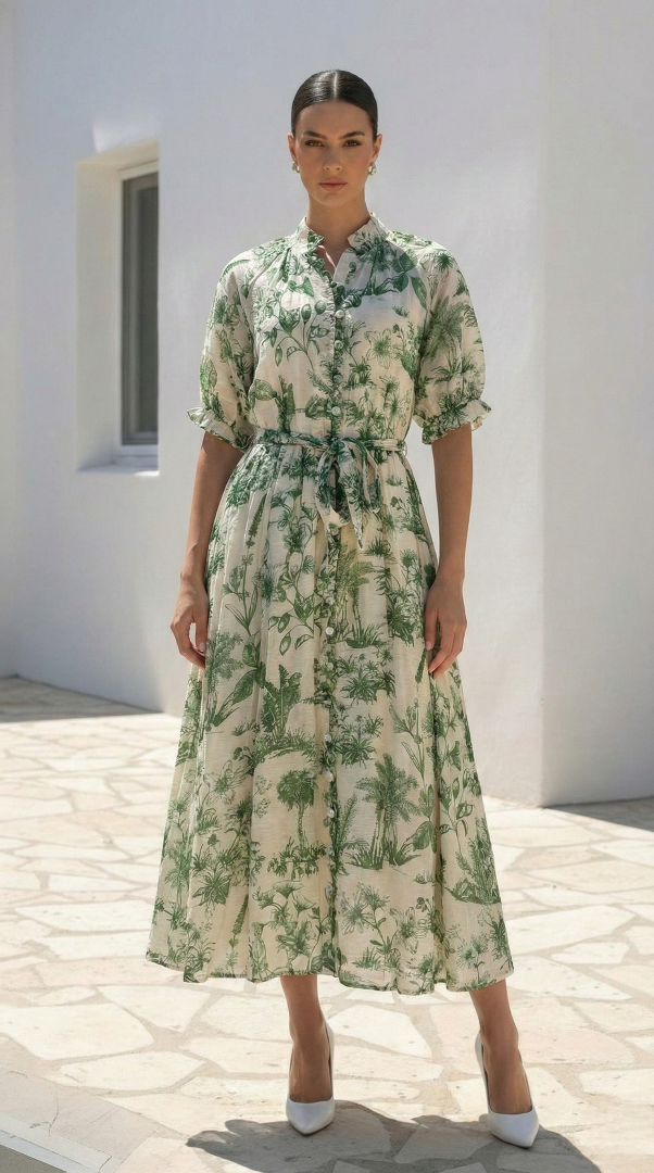 Idora Dress | Green