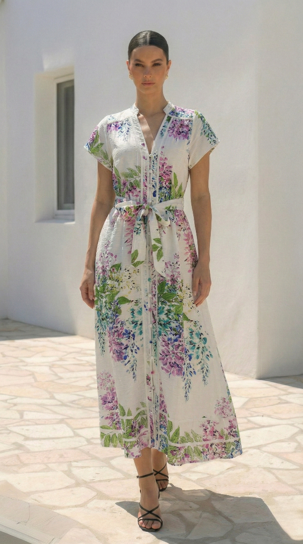 Elsa Dress | White Floral