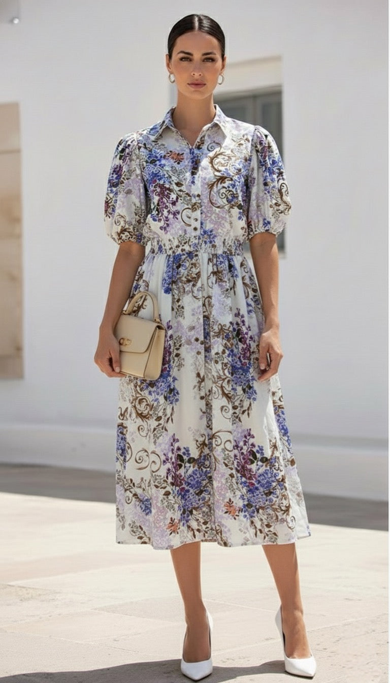 Avalee Dress | White Floral