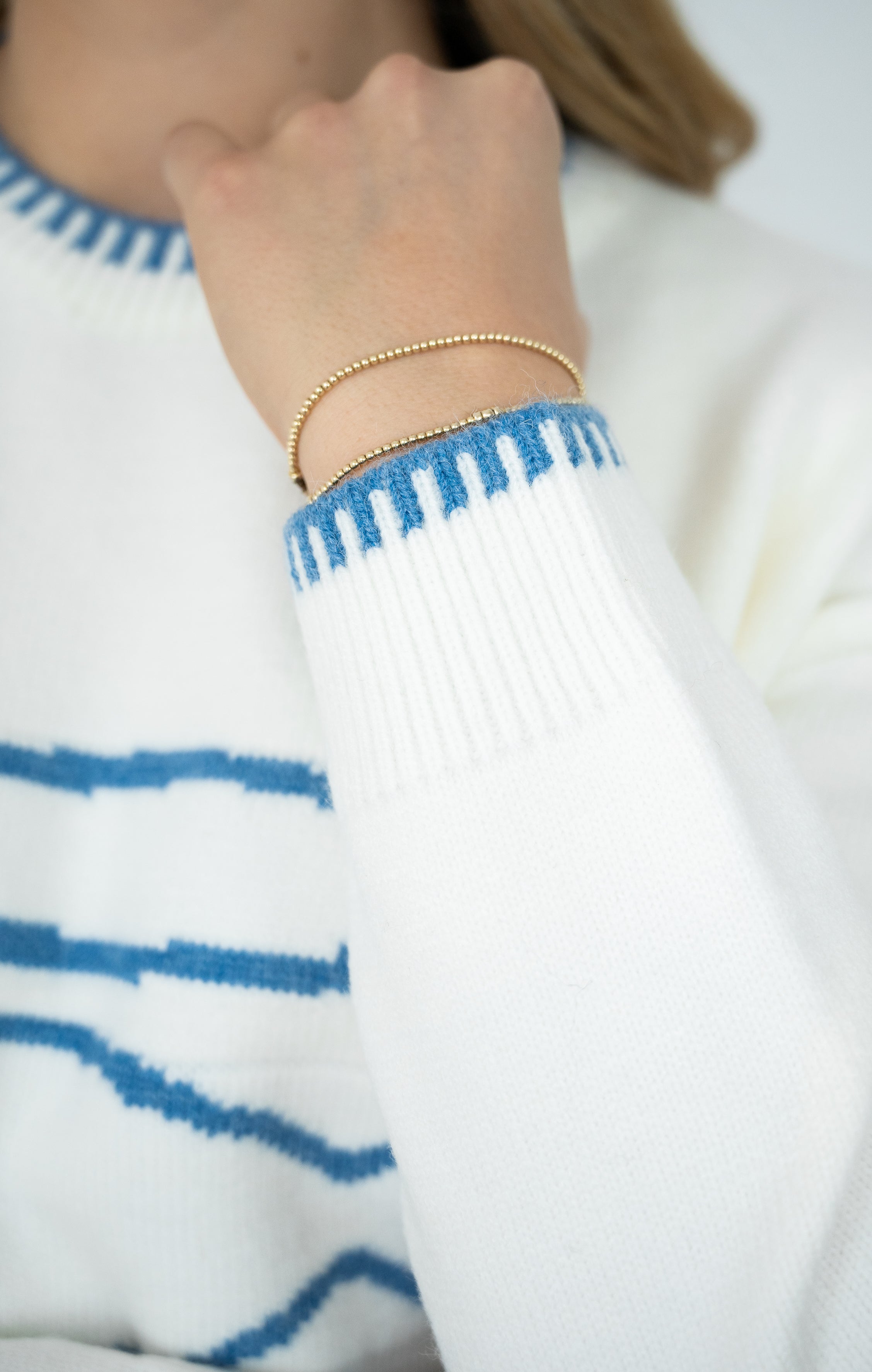 Marina Jumper | White- Blue