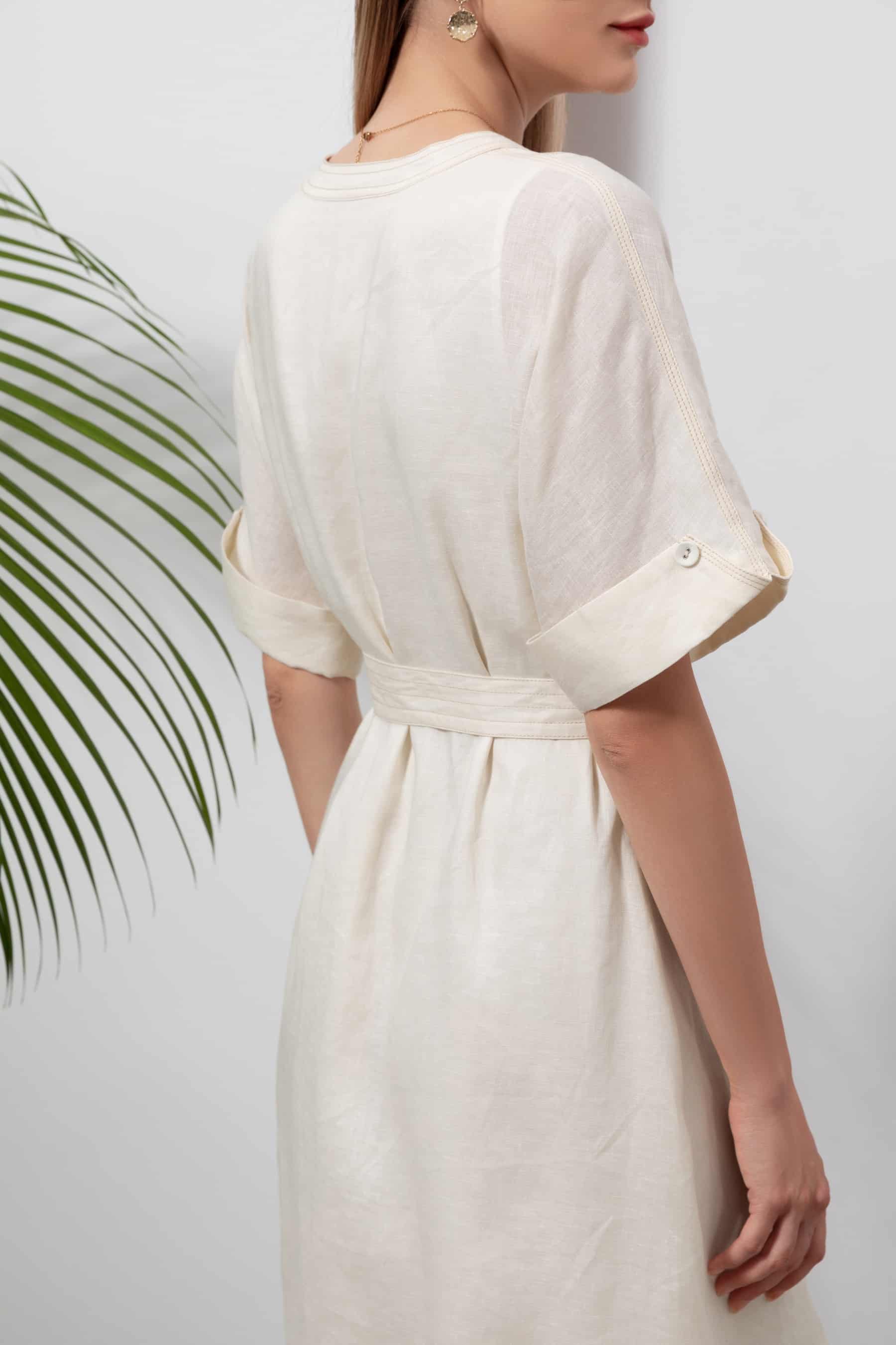 GDS Marceline Linen Dress | Lily White DRESSES autumn-winter BLOUSES BRUNCH CASUAL Catch GDS L M S SALE WHITE XL XS