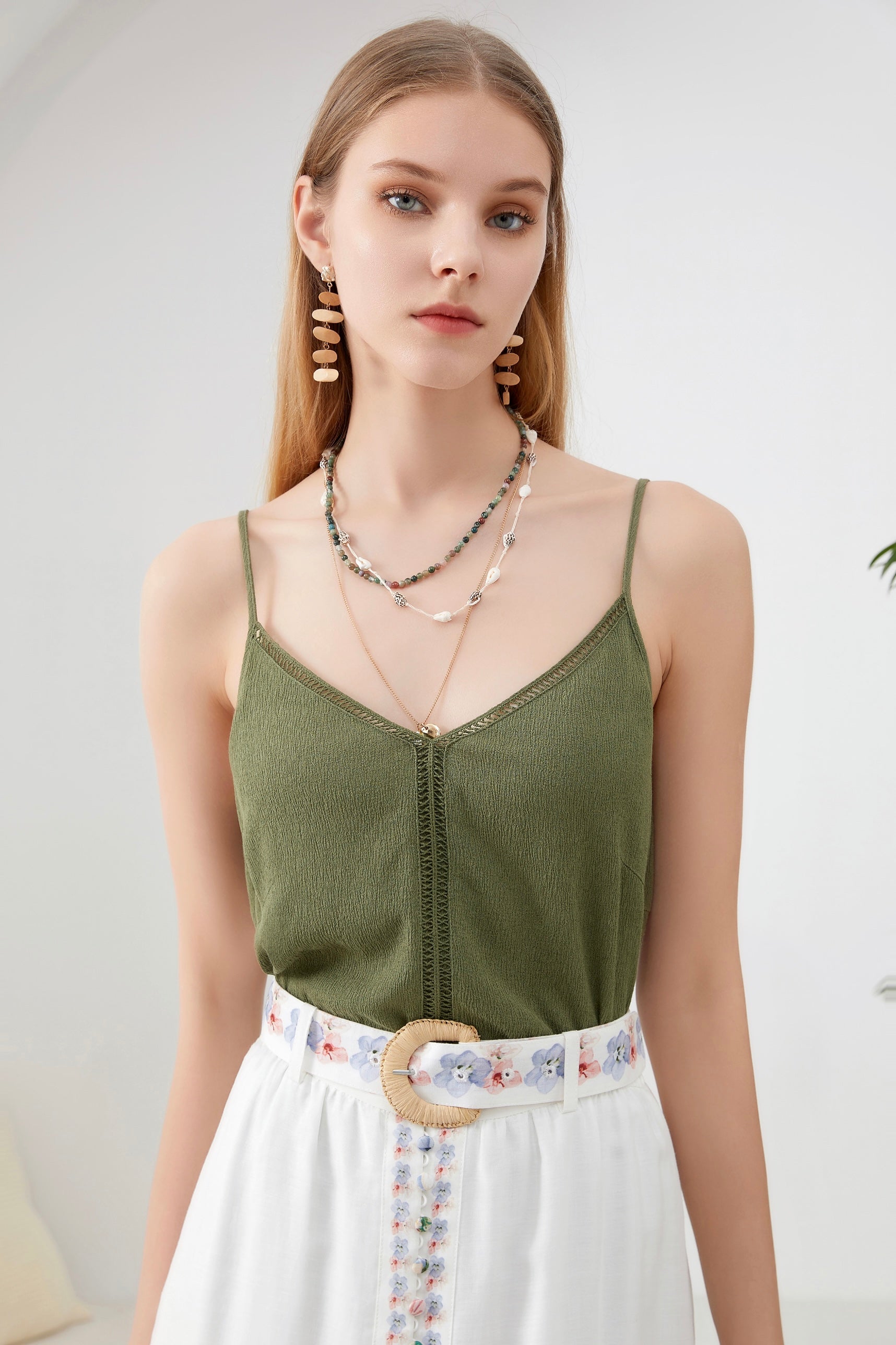 GDS Avril Top | Green TOPS BRUNCH CASUAL Catch DRESSES ESS22 GDS GREEN HOLIDAY L M S SALE 40 % SPRING-SUMMER TOPS WORK XS