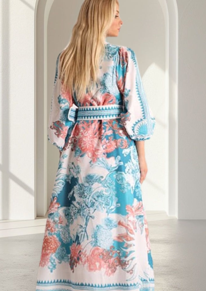 Adriana Long Dress  |  Sky