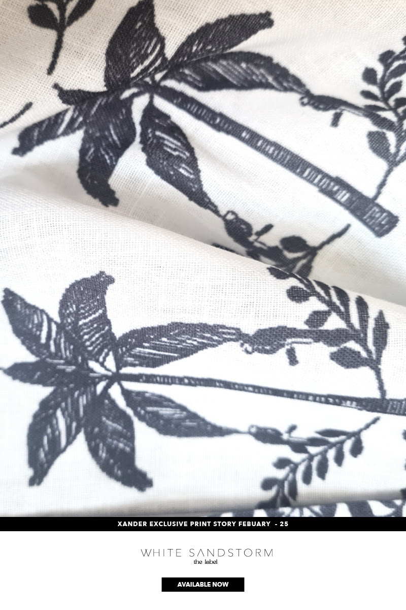 Sofia Linen Pants| Blk-Wht