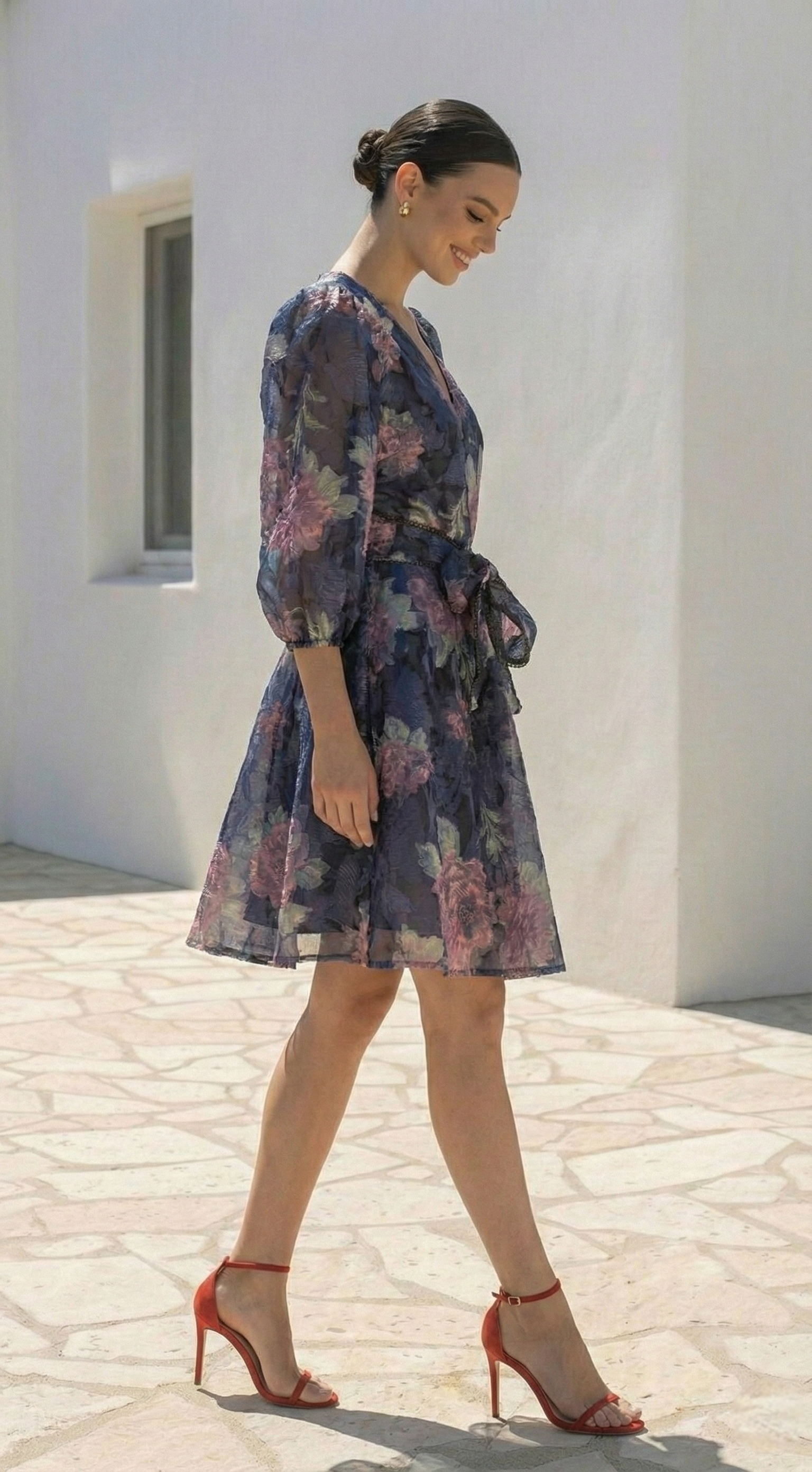 Morgan Short  Dress | Navy Floral