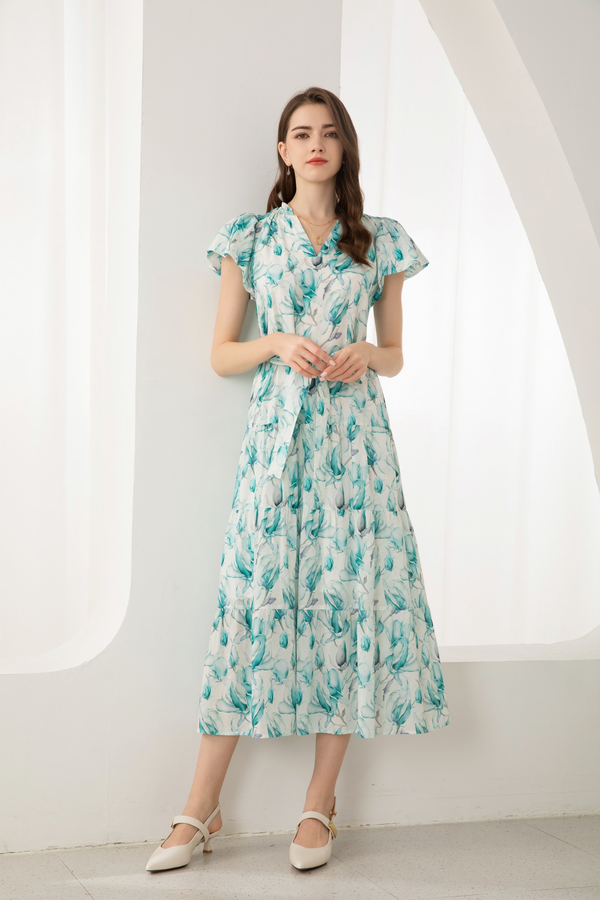 GDS Risette Tencel Long Dress | Blue Print
