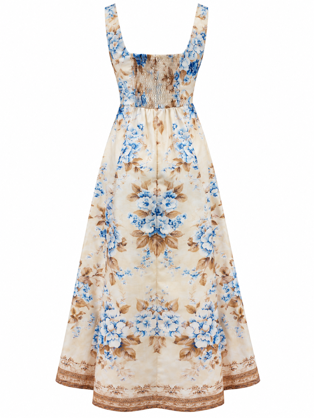Melodie  SunDress | Blue - Beige