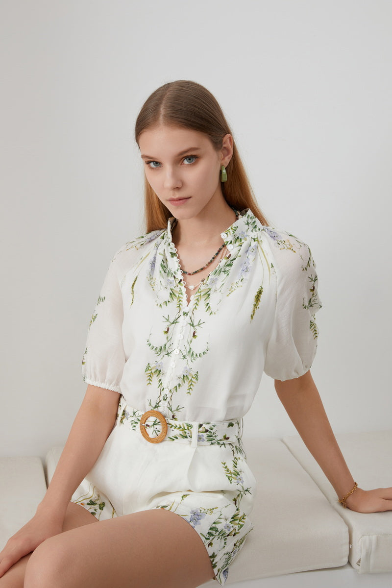 GDS Nicolette Belted Linen Shorts | Mint SHORTS ESS22 GDS GREEN L M S SALE 40 % XS