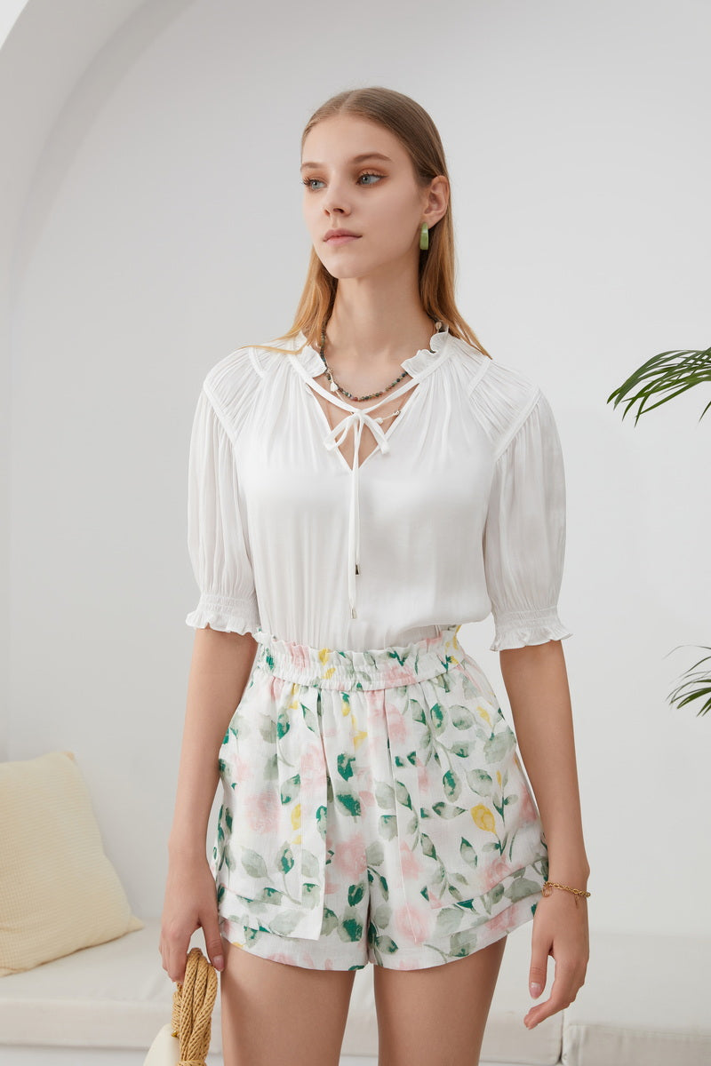 GDS Lydie Linen Shorts | Print SHORTS ESS22 GDS L M PRINT S SALE 40 % XS