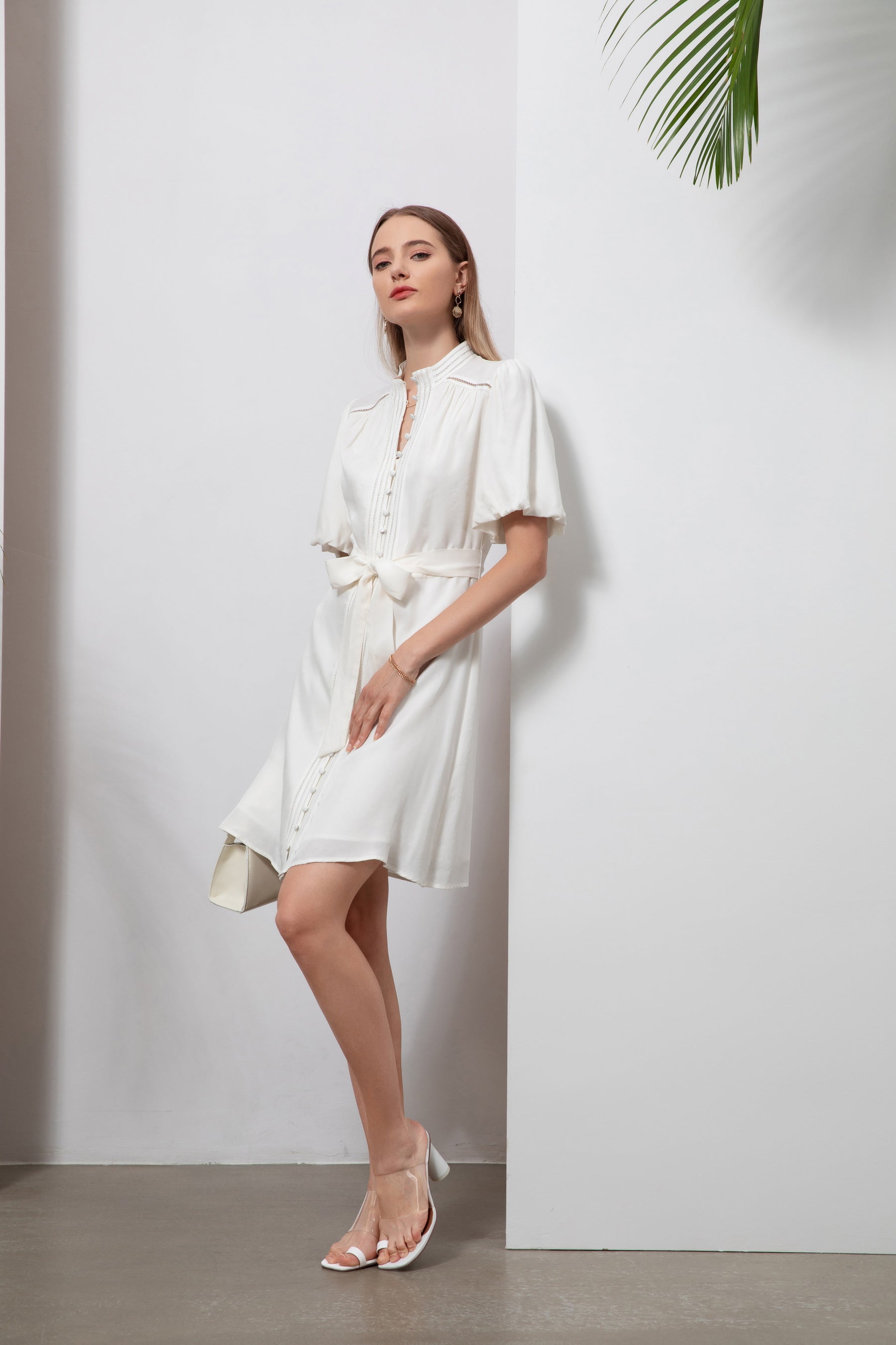 GDS Lucile Short Dress | White DRESSES BRUNCH CASUAL Catch GDS HOLIDAY L M S SALE shorts SPRING-SUMMER WHITE XL XS